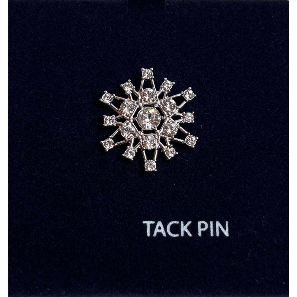 Swarovski Crystal Rockefeller Center 6 Point Star Tack Pin Brooch EC + FREE 🎁
